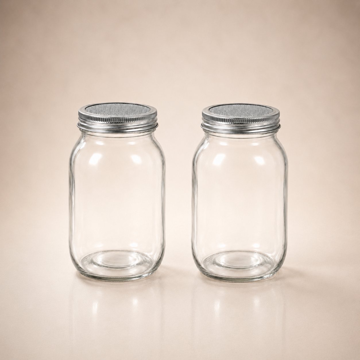 2x 500ml glazen pot